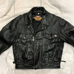 Vintage Harley Davidson Leather Biker Jacket